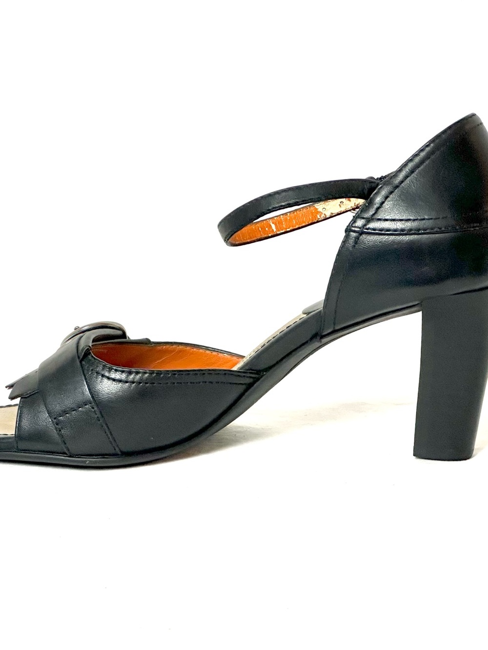 Rockport Open Toe Heels in Black Leather Size 8.5M - Picture 10 of 10